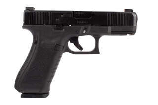 Glock Blue Label G45 Gen5 9mm handgun with 17-round magazines and Ameriglo Bold sights